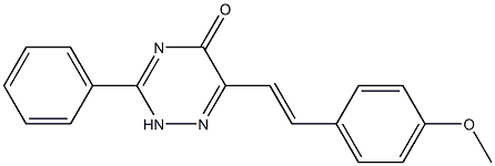 6-(4-methoxystyryl)-3-phenyl-2,5-dihydro-1,2,4-triazin-5-one Structure