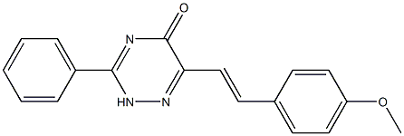 6-(4-methoxystyryl)-3-phenyl-2,5-dihydro-1,2,4-triazin-5-one|