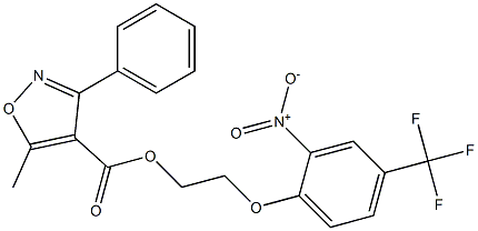 2-[2-nitro-4-(trifluoromethyl)phenoxy]ethyl 5-methyl-3-phenylisoxazole-4-carboxylate