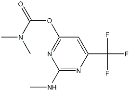 2-(methylamino)-6-(trifluoromethyl)-4-pyrimidinyl N,N-dimethylcarbamate Struktur