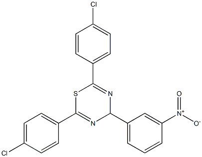 2,6-di(4-chlorophenyl)-4-(3-nitrophenyl)-4H-1,3,5-thiadiazine Struktur