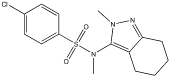 N1-methyl-N1-(2-methyl-4,5,6,7-tetrahydro-2H-indazol-3-yl)-4-chlorobenzene-1-sulfonamide Structure