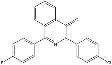 2-(4-chlorophenyl)-4-(4-fluorophenyl)-1(2H)-phthalazinone,,结构式