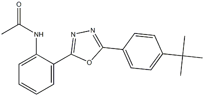 N1-(2-{5-[4-(tert-butyl)phenyl]-1,3,4-oxadiazol-2-yl}phenyl)acetamide Struktur