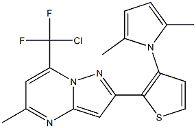 7-[chloro(difluoro)methyl]-2-[3-(2,5-dimethyl-1H-pyrrol-1-yl)-2-thienyl]-5-methylpyrazolo[1,5-a]pyrimidine|