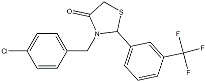 3-(4-chlorobenzyl)-2-[3-(trifluoromethyl)phenyl]-1,3-thiazolan-4-one