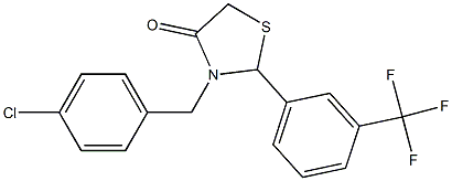  3-(4-chlorobenzyl)-2-[3-(trifluoromethyl)phenyl]-1,3-thiazolan-4-one