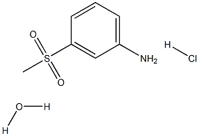 3-(methylsulfonyl)aniline hydrochloride hydrate Struktur