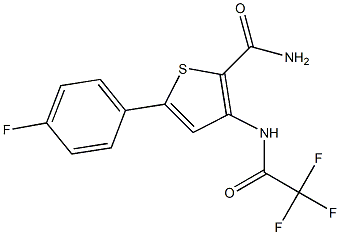 5-(4-fluorophenyl)-3-[(2,2,2-trifluoroacetyl)amino]thiophene-2-carboxamide Structure