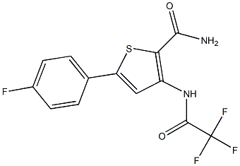 5-(4-fluorophenyl)-3-[(2,2,2-trifluoroacetyl)amino]thiophene-2-carboxamide