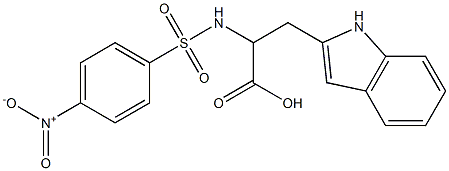 3-(1H-indol-2-yl)-2-{[(4-nitrophenyl)sulfonyl]amino}propanoic acid 结构式