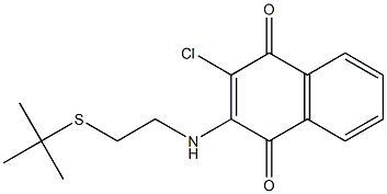 2-{[2-(tert-butylsulfanyl)ethyl]amino}-3-chloronaphthoquinone Structure
