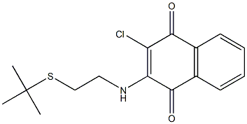 2-{[2-(tert-butylsulfanyl)ethyl]amino}-3-chloronaphthoquinone 化学構造式