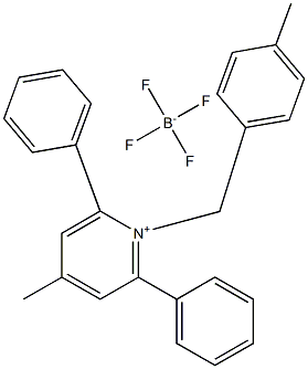 4-methyl-1-(4-methylbenzyl)-2,6-diphenylpyridinium tetrafluoroborate Struktur