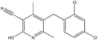 5-(2,4-dichlorobenzyl)-2-hydroxy-4,6-dimethylnicotinonitrile,,结构式