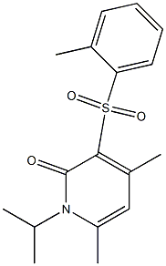 1-isopropyl-4,6-dimethyl-3-[(2-methylphenyl)sulfonyl]-2(1H)-pyridinone Structure