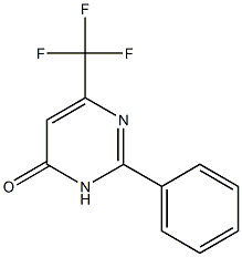 2-phenyl-6-(trifluoromethyl)-3,4-dihydropyrimidin-4-one Struktur