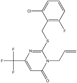 3-allyl-2-[(2-chloro-6-fluorobenzyl)sulfanyl]-6-(trifluoromethyl)-4(3H)-pyrimidinone