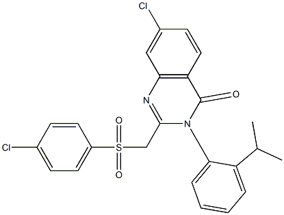 7-chloro-2-{[(4-chlorophenyl)sulfonyl]methyl}-3-(2-isopropylphenyl)-4(3H)-quinazolinone