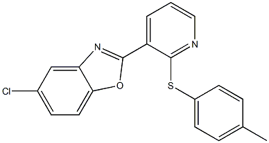 5-chloro-2-{2-[(4-methylphenyl)sulfanyl]-3-pyridinyl}-1,3-benzoxazole|