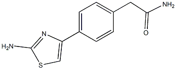 2-[4-(2-amino-1,3-thiazol-4-yl)phenyl]acetamide 结构式