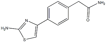 2-[4-(2-amino-1,3-thiazol-4-yl)phenyl]acetamide,,结构式