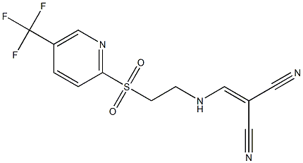 2-{[(2-{[5-(trifluoromethyl)-2-pyridyl]sulfonyl}ethyl)amino]methylidene}malononitrile