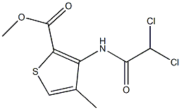 methyl 3-[(2,2-dichloroacetyl)amino]-4-methylthiophene-2-carboxylate Struktur