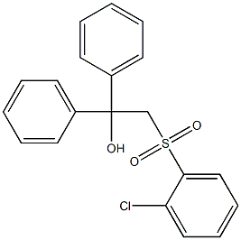 2-[(2-chlorophenyl)sulfonyl]-1,1-diphenyl-1-ethanol,,结构式