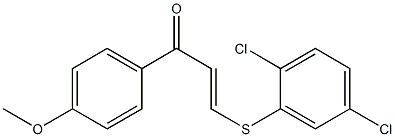 3-[(2,5-dichlorophenyl)thio]-1-(4-methoxyphenyl)prop-2-en-1-one Struktur