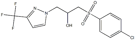 1-[(4-chlorophenyl)sulfonyl]-3-[3-(trifluoromethyl)-1H-pyrazol-1-yl]propan-2-ol 结构式