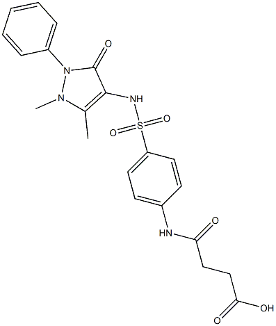  4-(4-{[(1,5-dimethyl-3-oxo-2-phenyl-2,3-dihydro-1H-pyrazol-4-yl)amino]sulfonyl}anilino)-4-oxobutanoic acid