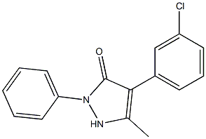 4-(3-chlorophenyl)-5-methyl-2-phenyl-1,2-dihydro-3H-pyrazol-3-one Structure
