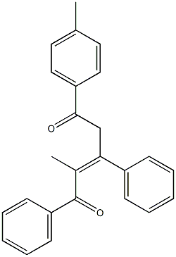 2-methyl-5-(4-methylphenyl)-1,3-diphenylpent-2-ene-1,5-dione Struktur