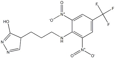 4-{3-[2,6-dinitro-4-(trifluoromethyl)anilino]propyl}-4H-pyrazol-3-ol 结构式