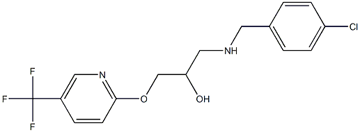 1-[(4-chlorobenzyl)amino]-3-{[5-(trifluoromethyl)-2-pyridyl]oxy}propan-2-ol,,结构式