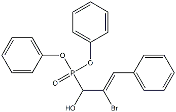 2-bromo-1-(diphenylphosphoryl)-3-phenylprop-2-en-1-ol,,结构式