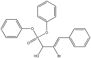 2-bromo-1-(diphenylphosphoryl)-3-phenylprop-2-en-1-ol Structure