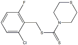 2-chloro-6-fluorobenzyl thiomorpholine-4-carbodithioate 结构式