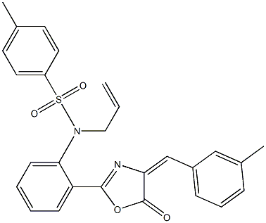 N1-allyl-N1-{2-[4-(3-methylbenzylidene)-5-oxo-4,5-dihydro-1,3-oxazol-2-yl]phenyl}-4-methylbenzene-1-sulfonamide 结构式