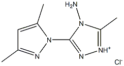 4-amino-3-(3,5-dimethyl-1H-pyrazol-1-yl)-5-methyl-4H-1,2,4-triazol-1-ium chloride 结构式
