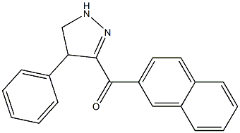 2-naphthyl(4-phenyl-4,5-dihydro-1H-pyrazol-3-yl)methanone Structure