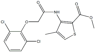 methyl 3-{[2-(2,6-dichlorophenoxy)acetyl]amino}-4-methyl-2-thiophenecarboxylate Structure