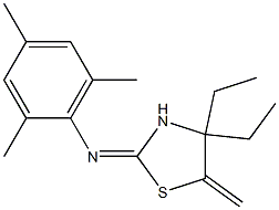  N1-(4,4-diethyl-5-methylidene-1,3-thiazolan-2-yliden)-2,4,6-trimethylaniline