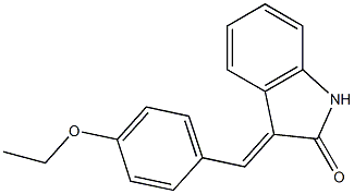 3-(4-ethoxybenzylidene)indolin-2-one 化学構造式