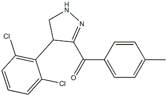 [4-(2,6-dichlorophenyl)-4,5-dihydro-1H-pyrazol-3-yl](4-methylphenyl)methanone Struktur
