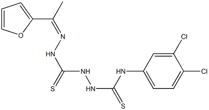 N-(3,4-dichlorophenyl)-2-({2-[(Z)-1-(2-furyl)ethylidene]hydrazino}carbothioyl)-1-hydrazinecarbothioamide Structure