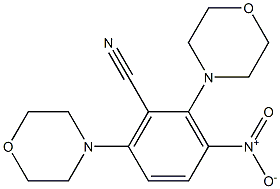 2,6-dimorpholino-3-nitrobenzonitrile,,结构式