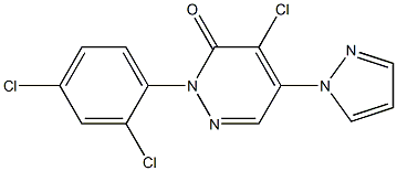 4-chloro-2-(2,4-dichlorophenyl)-5-(1H-pyrazol-1-yl)-2,3-dihydropyridazin-3-one,,结构式