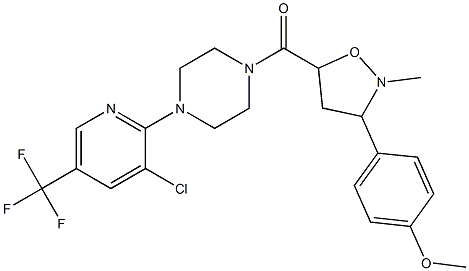  {4-[3-chloro-5-(trifluoromethyl)-2-pyridinyl]piperazino}[3-(4-methoxyphenyl)-2-methyltetrahydro-5-isoxazolyl]methanone